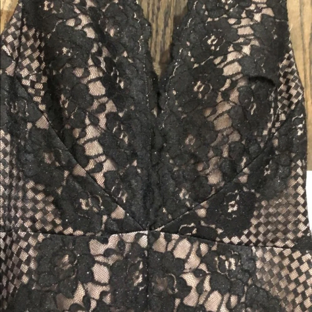 Women’s Formal Evening Dress Size 10 NEW Black Nude Prom Gown NIGHTWAY NEW - Picture 6 of 8